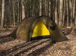 Hilleberg Nammatj 3 -Mountain Hardwear Shop Nammatj 3 morning sunlight at Little Bottoms campsite